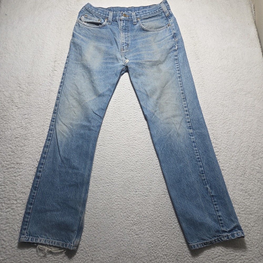 Vintage Carhartt Jeans Men's Size 32x31 Relaxed Fit Straight Leg Distressed